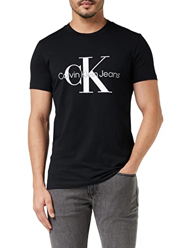 Calvin Klein Jeans Core Monogram Slim tee Camiseta, CK Negro, L para Hombre