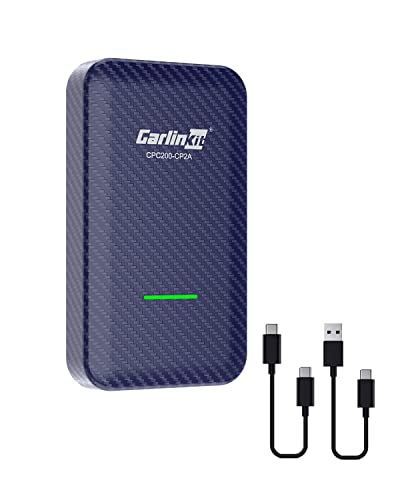 CarlinKit 4.0 Adaptador inalámbrico Apple carplay y Android Auto 2 en 1,para Coches Equipados con CarPlay(año de fabricación: 2017 a 2023) 5GHz WiFi Auto Connect,Conecta y Reproduce