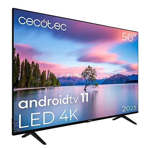 Cecotec Televisor LED 50" Smart TV A1 Series ALU10050. 4K UHD, Android 11, Diseño Frameless, MEMC, Dolby Vision y Dolby Atmos, HDR10, 2 Altavoces de 10W, Modelo 2023