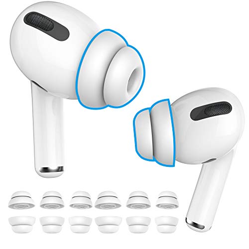 Delidigi 6 Pares AirPods Pro y Pro 2 Almohadillas de Silicona de Doble Brida Accesorios de Reemplazo de Auriculares para Los Oídos Compatible con Apple AirPods Pro (2019)/ Pro 2 (2022)