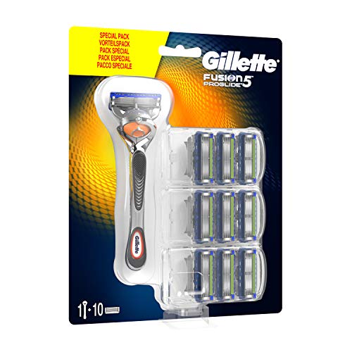 Gillette Fusion 5 ProGlide Maquinilla de Afeitar Hombre + 10 Cuchillas de Recambio