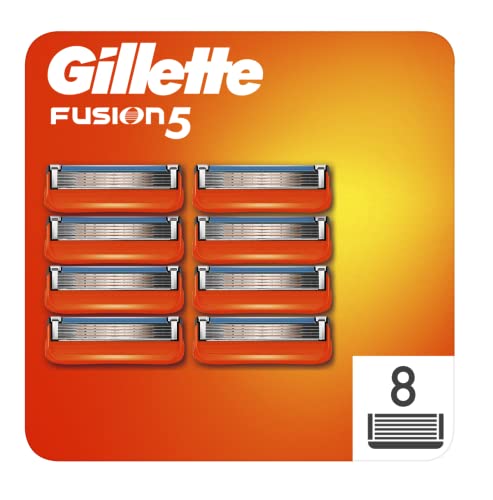 Gillette Fusion5 Recambios Para Maquinillas De Afeitar Para Hombre, 8 Recambios Para Máquina De Afeitar