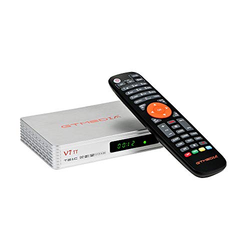 GT Media V7 TT Decodificador de satélite Digital Receptor de TV 1080P Full HD DVB-T / T2 / DVB-C/J.83B TDT Terrestre Receiver, Compatible con 1080P HD/HDMI/H.265 HEVC/USB/WiFi