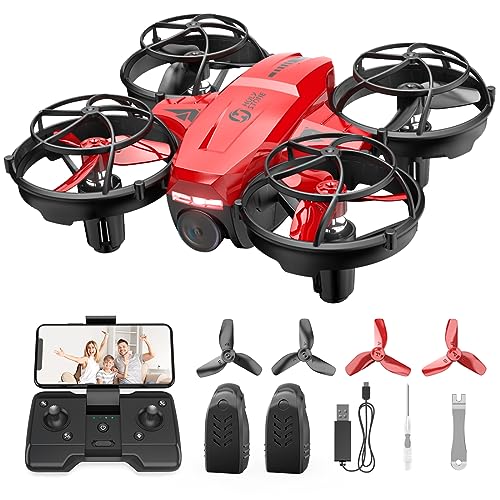 Holy Stone HS420 Mini Drone con Cámara para Niños, RC Quadcopter con 2 Baterías Tiempo de Vuelo Largo FPV Live Broadcast, Trayectoria, Control de Gestos, Throw-Go, Drone Acrobático para Principiantes