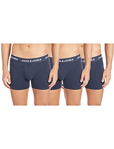 Jack & Jones Jacanthony Trunks 3 Pack Bóxer, Azul Marino/Azul Marino, M (Pack de 3) para Hombre