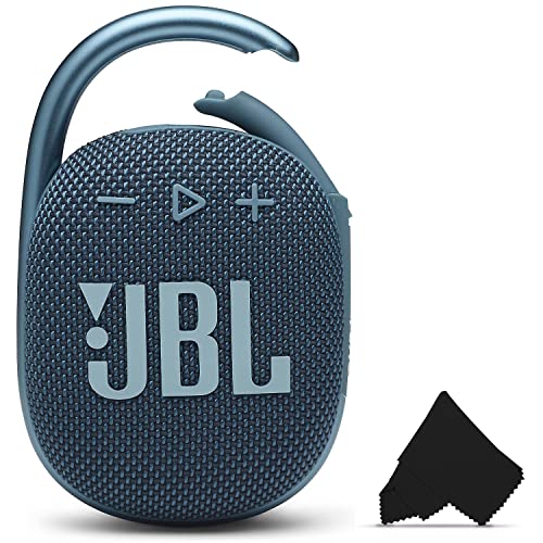 JBL Altavoz Bluetooth | Altavoz de ducha Bluetooth | Incluye clip 4 altavoz portátil Bluetooth y paño | Altavoz Bluetooth impermeable, al aire libre, interior, playa, azul