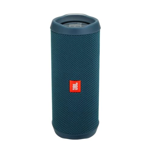 JBL Flip 4 - Altavoz Bluetooth portátil impermeable, color azul océano