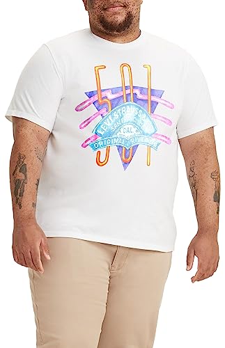 Levi's Big & Tall Graphic Tee Camiseta Hombre, 501 Logo White+, 5XL