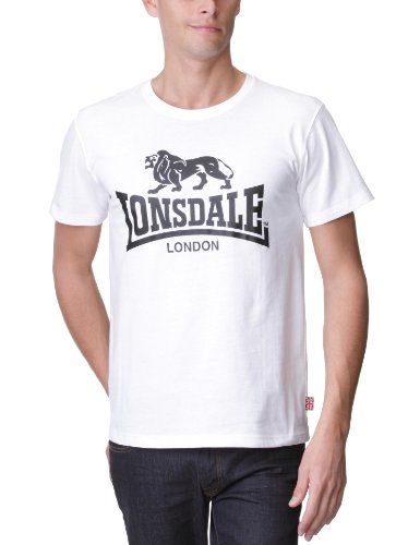 Lonsdale T-Shirt Logo - Camiseta Hombre, Color Blanco, Talla X-Large