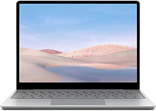 Microsoft Surface Laptop Go 12.4 pulgadas con pantalla táctil ordenador portátil, Intel Quad-Core i5-1035G1, 4GB RAM, 64GB eMMC, Webcam, Win 10 Pro, Bluetooth, Clase en línea listo - Platinum
