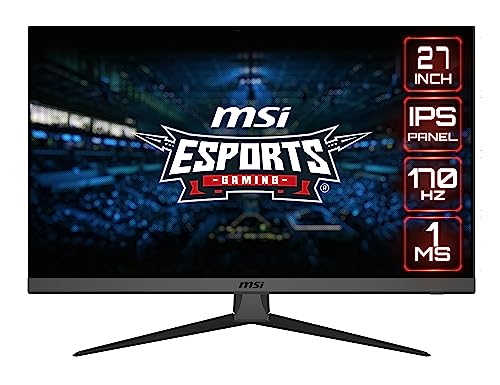 MSI G2722 Monitor Gaming FHD 27 Pulgadas - Panel IPS 1920 x 1080 , 170 Hz / 1ms, FreeSync Premium - DP 1.2a, HDMI 1.4b CEC