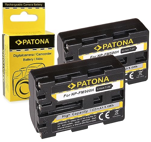 PATONA 2X Bateria Reemplazo para Sony NP-FM500H Compatible con Sony Alpha SLT-A57 A58 A65 A77 II A99 Sony ILCA-77M2
