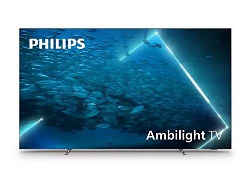 Philips 65OLED707/12 OLED UHD Android TV, 65" 4K, Smart TV con Ambilight 3 Lados, Dolby Vision cinematográfico y Sonido Atmos, Compatible con Google Assistamt y Alexa, 2022