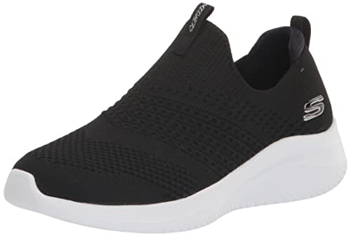Skechers Ultra Flex 3.0, Zapatillas Mujer, Negro y Blanco, 37.5 EU