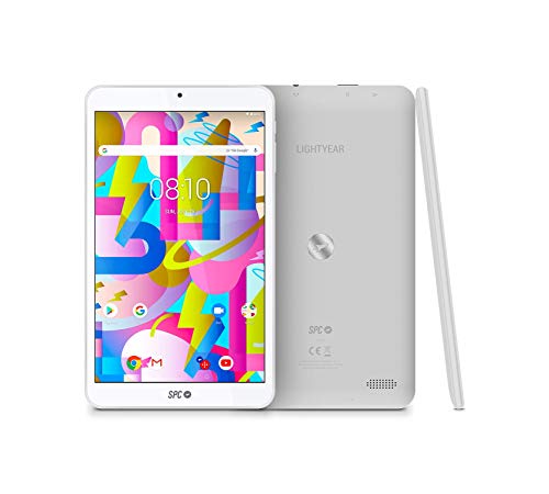 SPC Lightyear - Tablet android con pantalla IPS de 8 pulgadas, memoria interna 32GB, RAM 3GB, WiFi y Bluetooth – Color Blanca