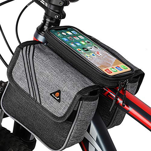 Takefuns WEST BIKING bicicleta paquete tubo superior bolsa reflectante pantalla táctil teléfono móvil charter frente bolsa montar equipo al aire libre