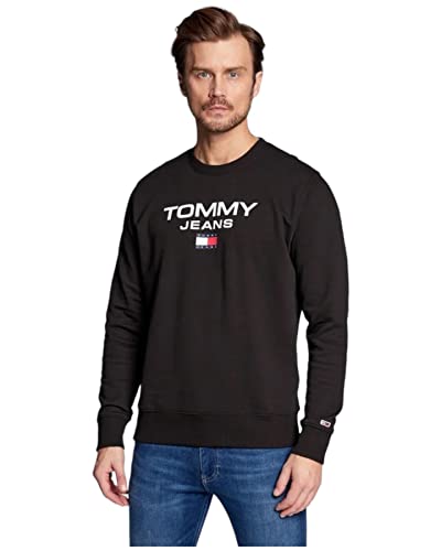 Tommy Jeans Sudadera para hombre, Negro , XL
