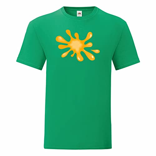 Volley Time Splash Logo Tee - Camiseta para hombre, verde prado, M
