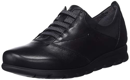 Fluchos Susan Zapatos de Cordones Derby, Mujer, Negro (Sugar Nobuck Negro Negro), 39 EU (5.5 UK)
