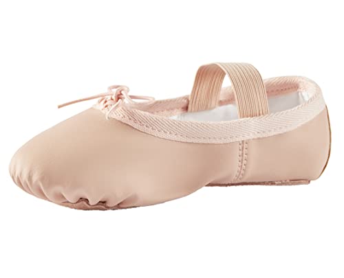 Lily's Locker- Zapatillas de Ballet Cuero para Niñas y Mujeres (Beige, Numeric_25)