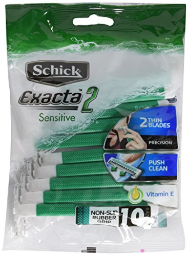 Schick Exacta2 sensible maquinilla de afeitar disponible, cuenta 10 (paquete de 2)