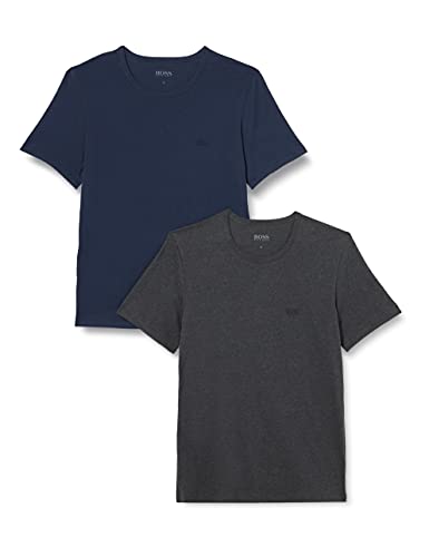 BOSS T-Shirt RN 3P Co Camiseta, Open Blue 497, L (Pack de 3) para Hombre