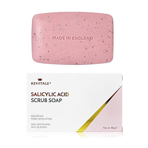 Jabón exfoliante con ácido salicílico poro exfoliante, lucha contra el acné, piel suavizante, antimanchas, elimina las verrugas
