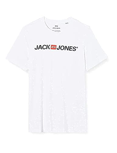 Jack & Jones Jjecorp Logo tee SS Crew Neck 3pk MP Camiseta Cuello Redondo, White/Pack:1black 1navy Blazer 1 White, M para Hombre
