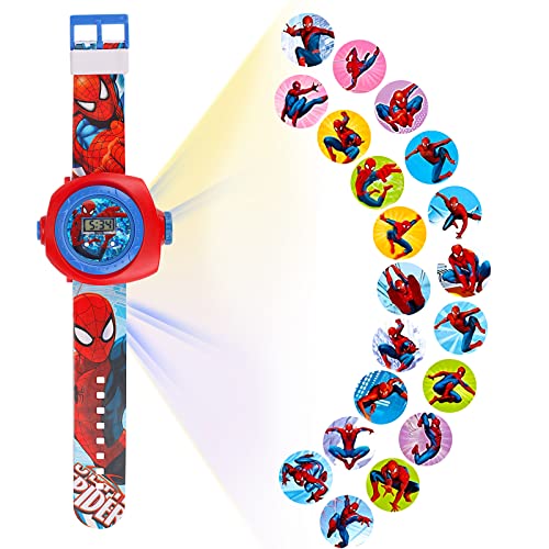 Niumowang Reloj Digital para niños, Reloj de Pulsera con proyector Digital, proyección de Juguetes, Reloj de Dibujos Animados con patrón de 24 imágenes, Reloj de Juguete, para Regalos para niños (B)