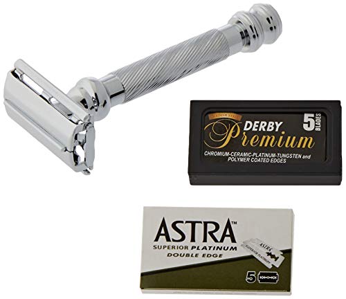Parker-Astra-Derby - Maquinilla de afeitar y cuchillas de afeitar 99R – 1 paquete de 3 unidades