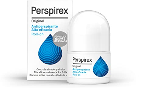 Perspirex ® | Perspirex Original | Desodorante Antitranspirante Axilas Roll On para una protección y frescura anti sudor de hasta 5 días | Reducción del sudor en 72 horas | 20 ml (Paquete de 1)