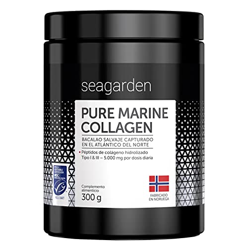 Polvo de colágeno marino puro noruego | Péptidos de colágeno hidrolizado | de bacalao ártico salvaje | Suplemento para la piel, cabello, uñas, músculos | Naturale al 100% | 300 g