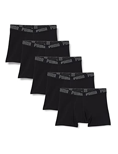 PUMA Basic Men's Boxers (5 Pack) Boxer Slip, Negro (Black), L (Pack de 5) para Hombre