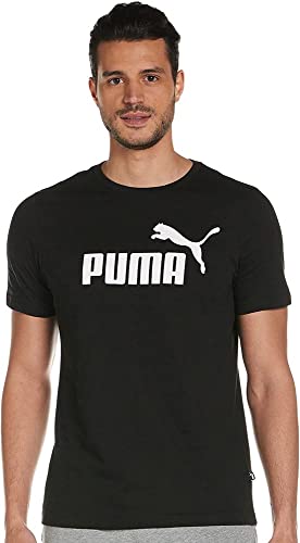 PUMA ESS Logo tee Camiseta, Hombre, Black, XL