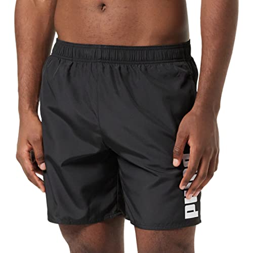 PUMA Hombre Swim Men's Mid Shorts Traje de baño, Negro, M