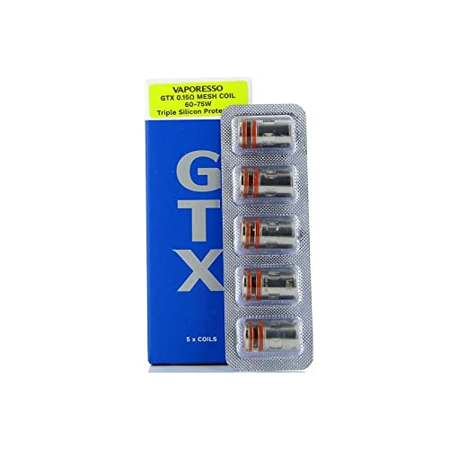 Resistencia Vaporesso GTX 0.15 Ohms - 100% Original - Compatible con Luxe 80, Luxe PM40, GTX GO 40-80 / Swag PX80 / Gen Nano/GTX One/Target PM30, PM80