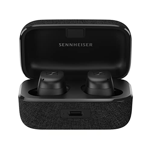 Sennheiser MOMENTUM True Wireless 3 - Auriculares intraurales Bluetooth para música y llamadas con cancelación de ruido adaptativa y batería de 28 horas de duración, negros