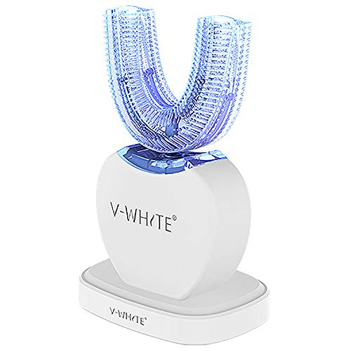 V-WHITE Cepillo de dientes eléctrico ultrasónico eléctrico, base de carga inalámbrica 2.0 PLUS