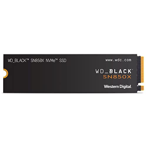 WD-BLACK SN850X 1TB M.2 2280 PCIe Gen4 NVMe SSD Almacenamiento para Juegos hasta 7300 MB/s, Color Negro
