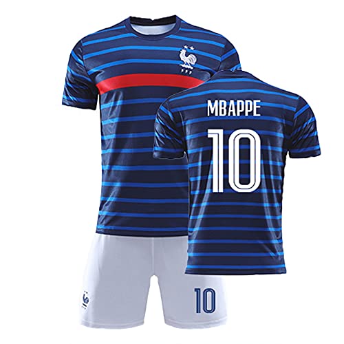 Camiseta para niños Adultos de la selección Francesa de fútbol 2021 (Azul, Talla de Ropa S)