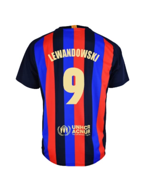 Champion's City Camiseta Lewandowski 9 Primera equipación 22/23 - Réplica Oficial FC Barcelona - Adulto (M)