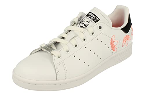 Adidas Originals Stan Smith Mujeres Trainers Sneakers (UK 3.5 US 5 EU 36, White Black Red FY0265)