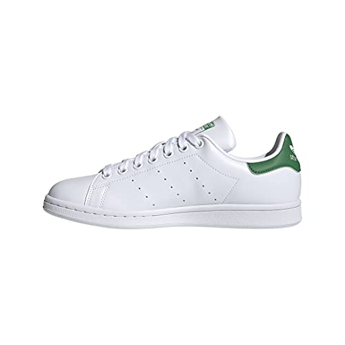 adidas Originals womens Stan Smith Sneaker, White/Green/White, 6.5 US